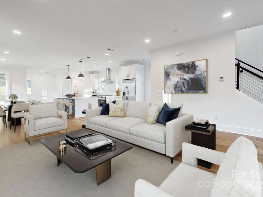 901 Edgemont Avenue, Belmont, NC 28012.  MLS# CAR4204601, YatesRealty ID 31374. Great room *virtually staged