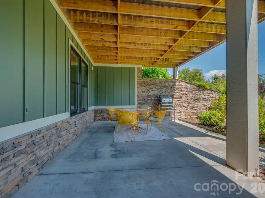 398 Mapleton Lane, Columbus, NC 28722.  MLS# CAR4393897, YatesRealty ID 31376. Lower walk-out level patio 