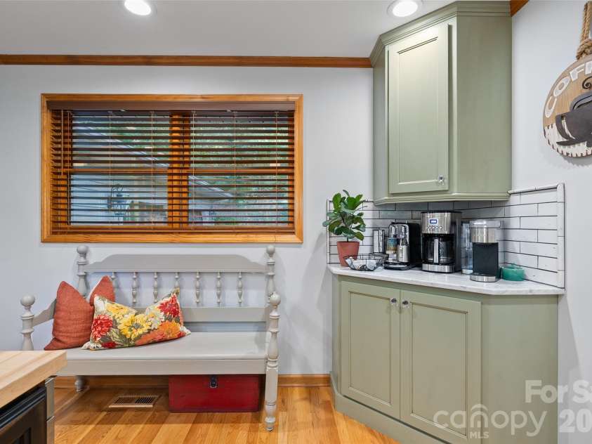 359 Saddlebrook Lane, Clyde, NC 28721.  MLS# CAR4393520, YatesRealty ID 31400. Coffee Station