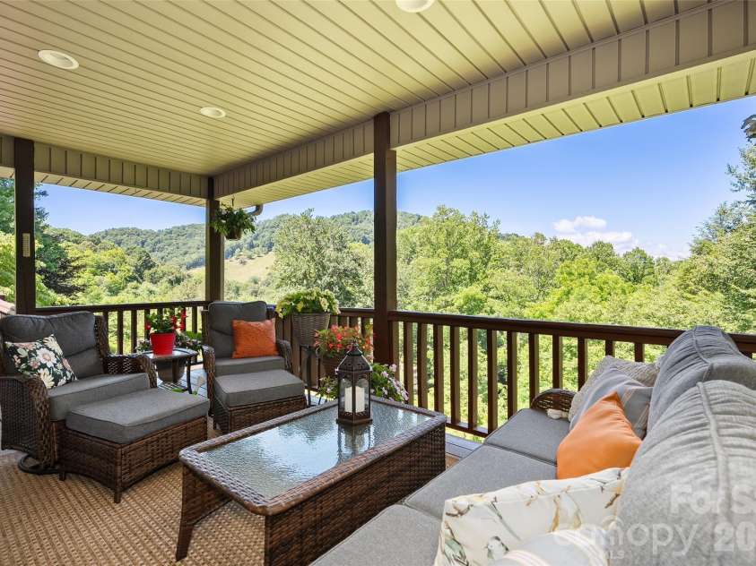 359 Saddlebrook Lane, Clyde, NC 28721.  MLS# CAR4393520, YatesRealty ID 31400. Covered Deck