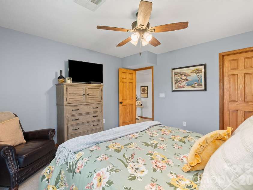 359 Saddlebrook Lane, Clyde, NC 28721.  MLS# CAR4393520, YatesRealty ID 31400. Downstairs Bedroom 2