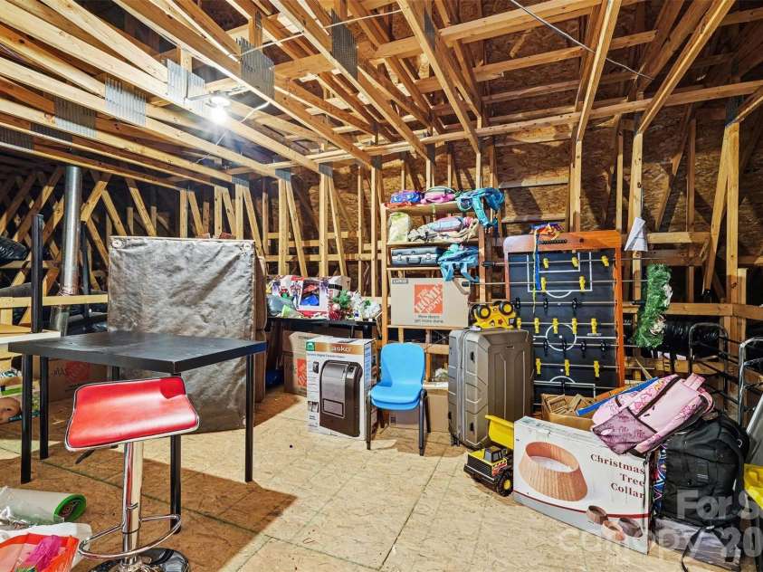 14943 Bagley Lane, Charlotte, NC 28227.  MLS# CAR4392753, YatesRealty ID 31402. Attic storage