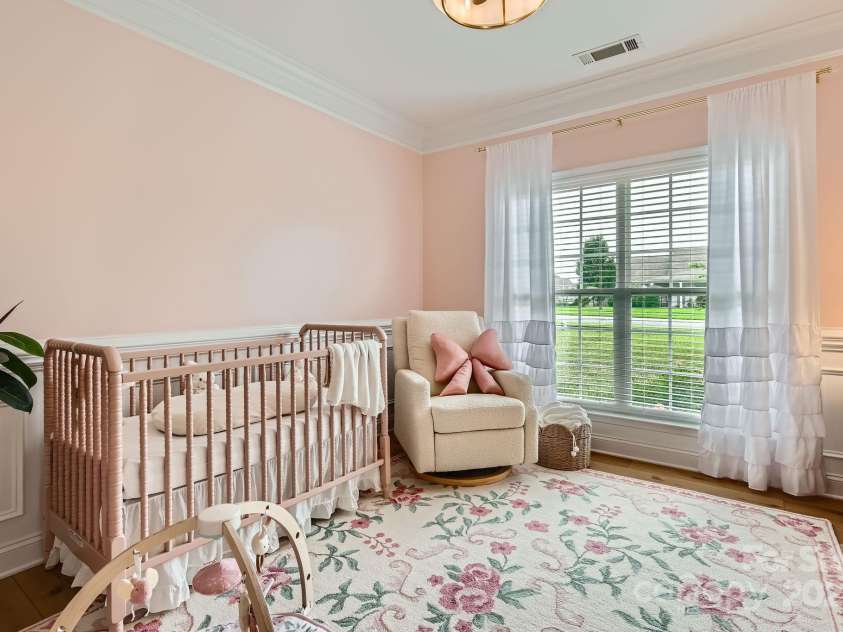 4120 Waxwood Drive, Monroe, NC 28110.  MLS# CAR4279472, YatesRealty ID 31408. Office with french doors currently being used as nursery.