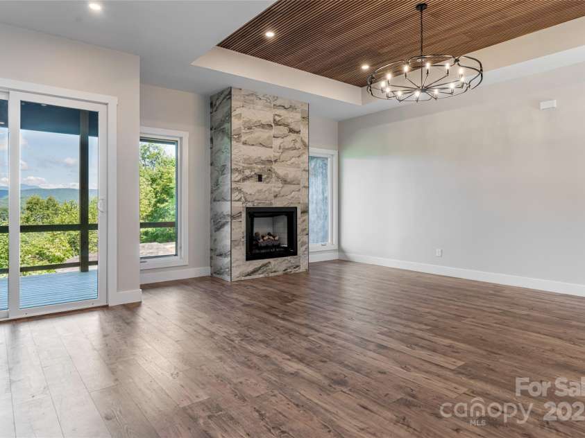 129 Parkway View Drive, Hendersonville, NC 28739.  MLS# CAR4258845, YatesRealty ID 31411. Long range views from nearly every room