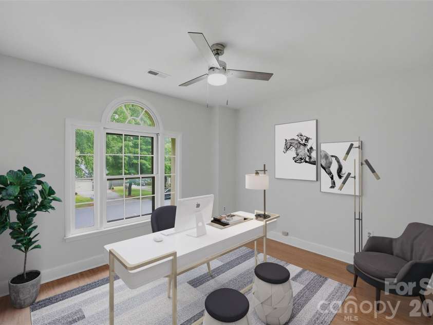 2341 Hamilton Mill Road, Charlotte, NC 28270.  MLS# CAR4391403, YatesRealty ID 31412. Bedroom 4/Office with large walk-in closet *Virtually staged*