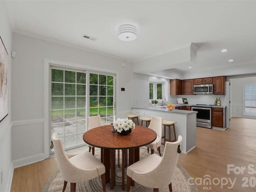 2341 Hamilton Mill Road, Charlotte, NC 28270.  MLS# CAR4391403, YatesRealty ID 31412. Breakfast area *Virtually staged*