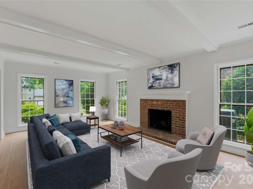 2341 Hamilton Mill Road, Charlotte, NC 28270.  MLS# CAR4391403, YatesRealty ID 31412. Den off kitchen and foyer *virtually staged*