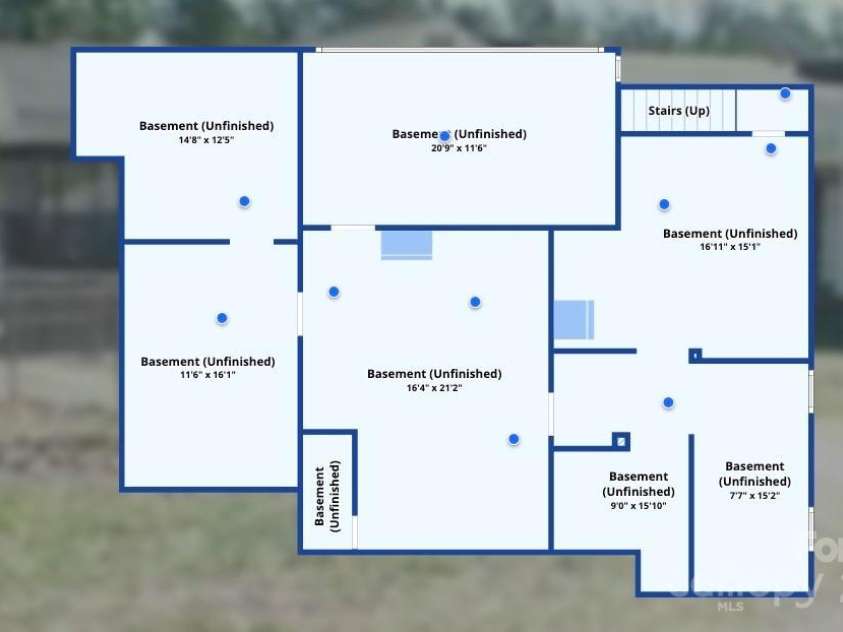 3325 Fairview Drive, Gastonia, NC 28052.  MLS# CAR4286770, YatesRealty ID 31421. Basement - layout
