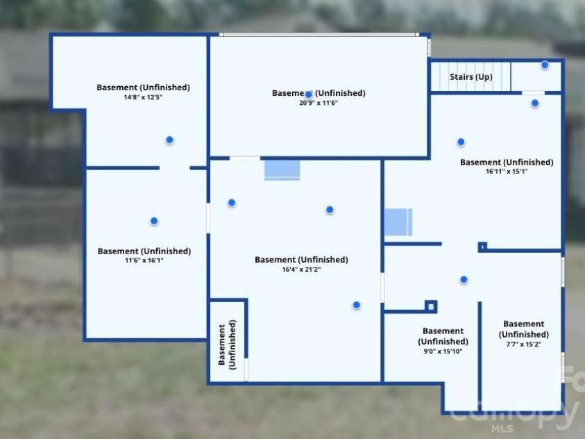 3325 Fairview Drive, Gastonia, NC 28052.  MLS# CAR4286770, YatesRealty ID 31421. Basement - layout