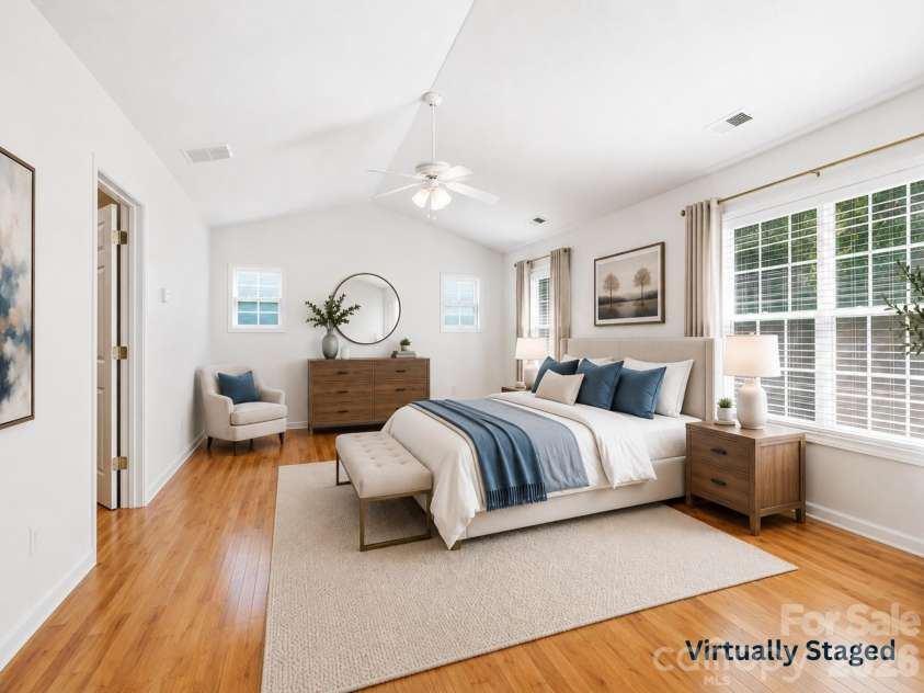 14 Grove Garden Avenue, Candler, NC 28715.  MLS# CAR4393185, YatesRealty ID 31425. Primary bedroom - virtually staged