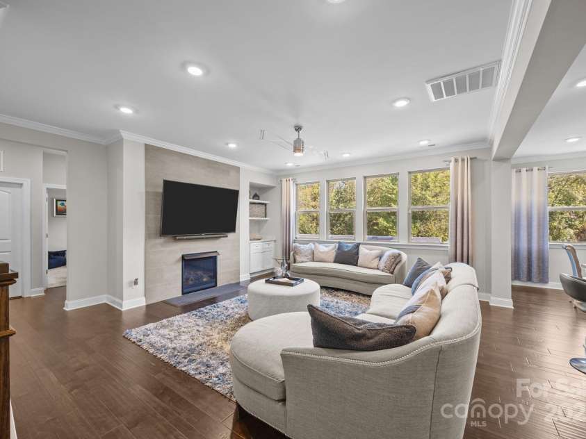 141 Rain Shadow Drive, Mooresville, NC 28115.  MLS# CAR4305913, YatesRealty ID 3144. Living Room with Gas Fireplace