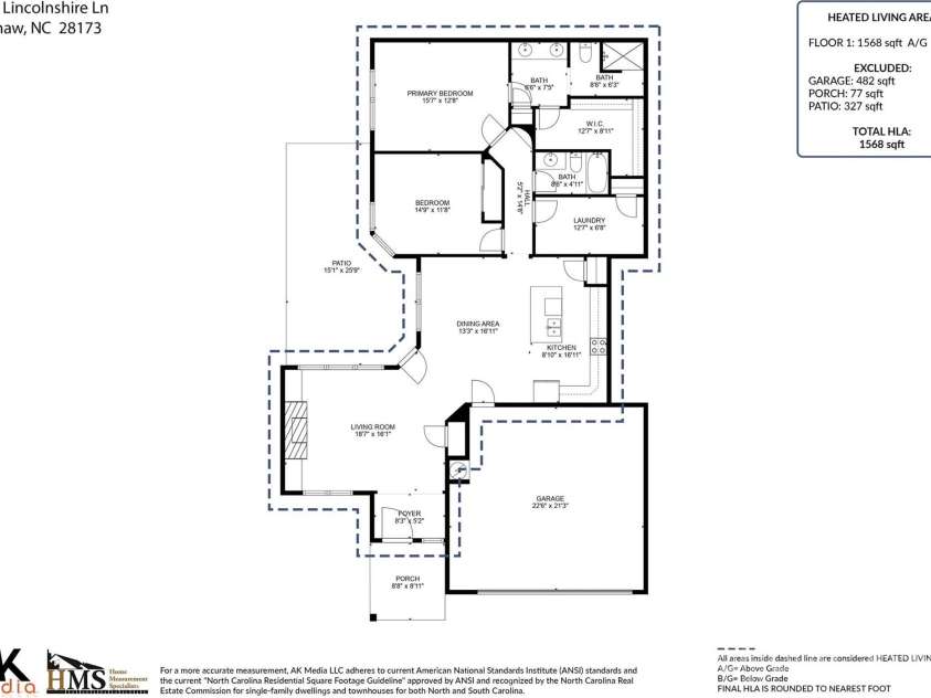 2261 Lincolnshire Lane, Waxhaw, NC 28173.  MLS# CAR4268622, YatesRealty ID 31448. 