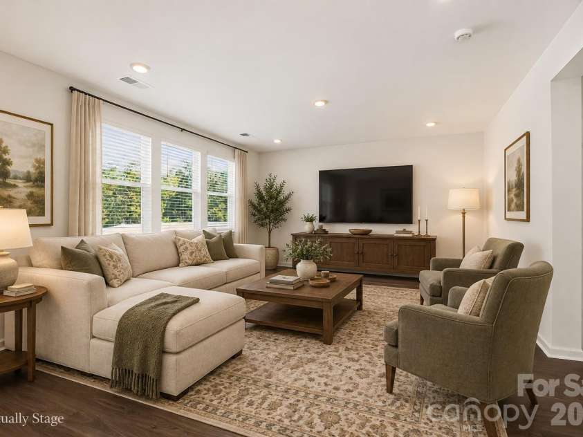 12133 Rowan Hill Drive, Huntersville, NC 28078.  MLS# CAR4431589, YatesRealty ID 31461. Virtually Stage - Living Room