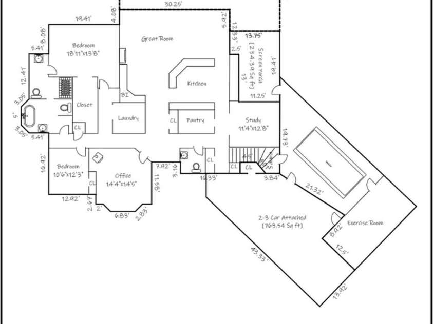 16 Royal Vista Way, Granite Falls, NC 28630.  MLS# CAR4285044, YatesRealty ID 31475. Floor Plan Main Level