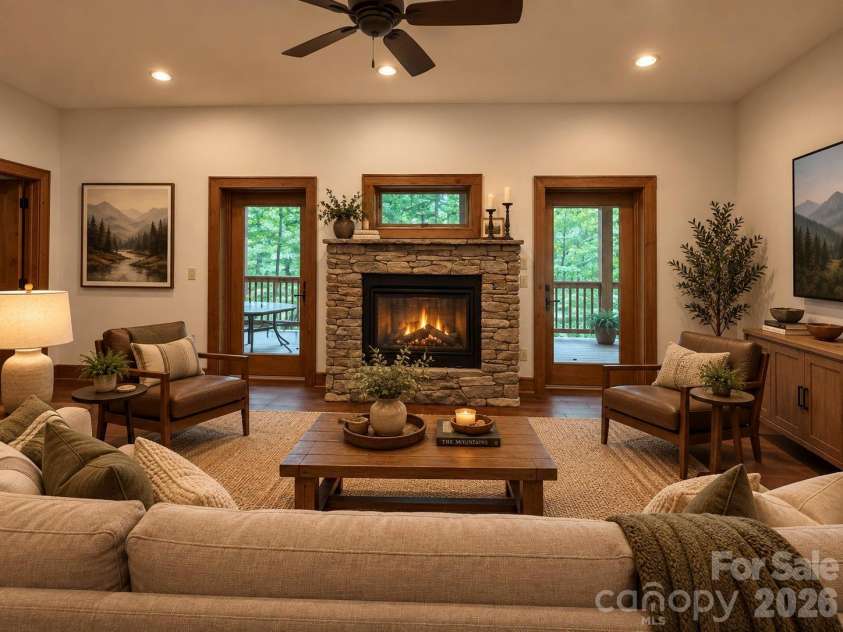 47 Falls Crossing Road, Burnsville, NC 28714.  MLS# CAR4393417, YatesRealty ID 31476. AI PIC - DEN 'WHAT COULD BE'