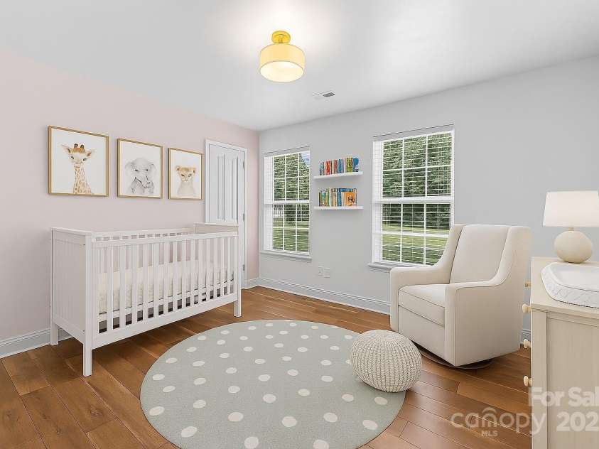 9027 Leah Meadow Lane, Charlotte, NC 28227.  MLS# CAR4285740, YatesRealty ID 31484. Bedroom 4 - Pretty in Pink (virtually staged)