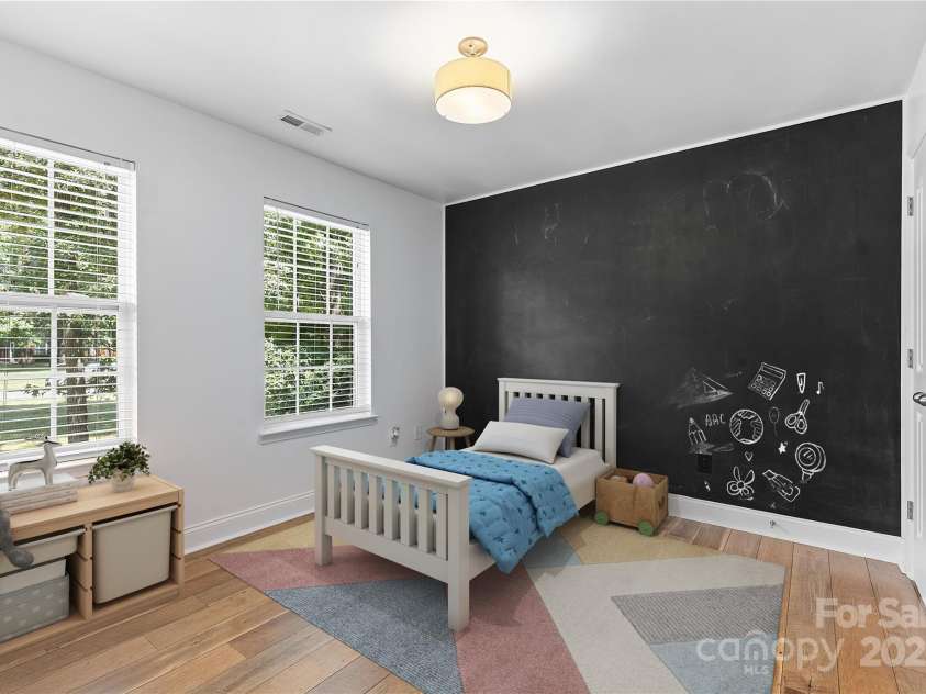 9027 Leah Meadow Lane, Charlotte, NC 28227.  MLS# CAR4285740, YatesRealty ID 31484. Edroom 2 - ready for the Artist! (virtually staged)