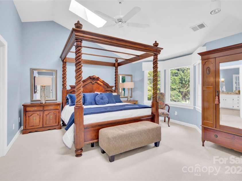 12532 Headquarters Farm Road, Charlotte, NC 28262.  MLS# CAR4275884, YatesRealty ID 31493. PRIMARY SUITE WITH VAULTED CEILINS & SKY LIGHTS