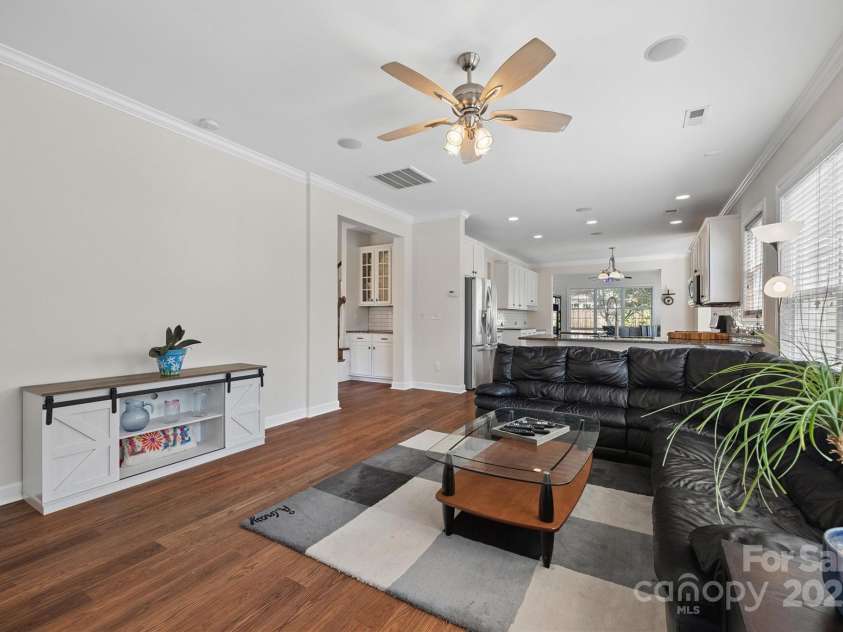 10418 Goosefoot Court, Concord, NC 28027.  MLS# CAR4283237, YatesRealty ID 31497. Living Room looking into the Kitchen and Morning Room