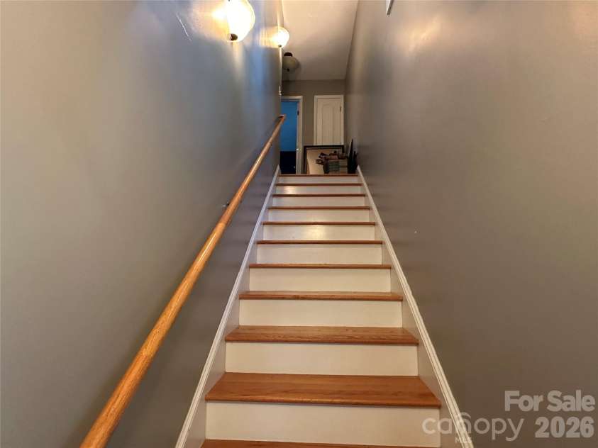 1480 Pine Mountain Drive, Connelly Springs, NC 28612.  MLS# CAR4394847, YatesRealty ID 31507. Stairway