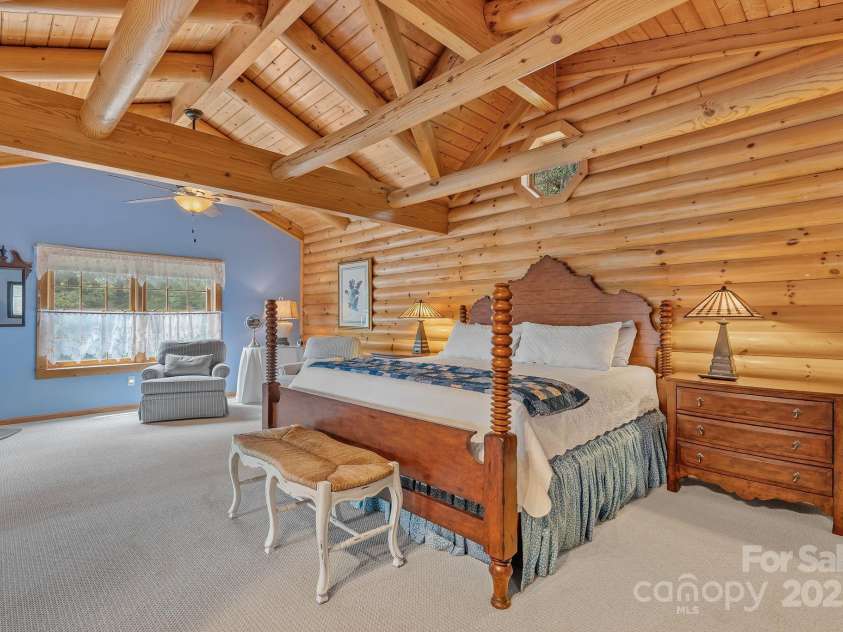 90 Forest Ridge Road, Burnsville, NC 28714.  MLS# CAR4176437, YatesRealty ID 3151. Primary Bedroom on 2nd Floor