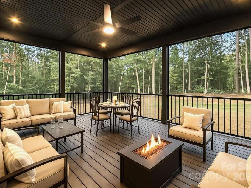 1075 Lake Wright Road, China Grove, NC 28023.  MLS# CAR4278354, YatesRealty ID 31532. Back yard paradise with Screened Trex decked Patio for insect free entertaining.