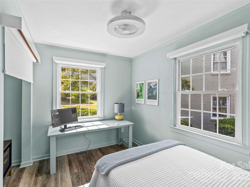 301 Wakefield Drive, Charlotte, NC 28209.  MLS# CAR4285273, YatesRealty ID 31534. Bedroom #1 features a full size Murphy Bed