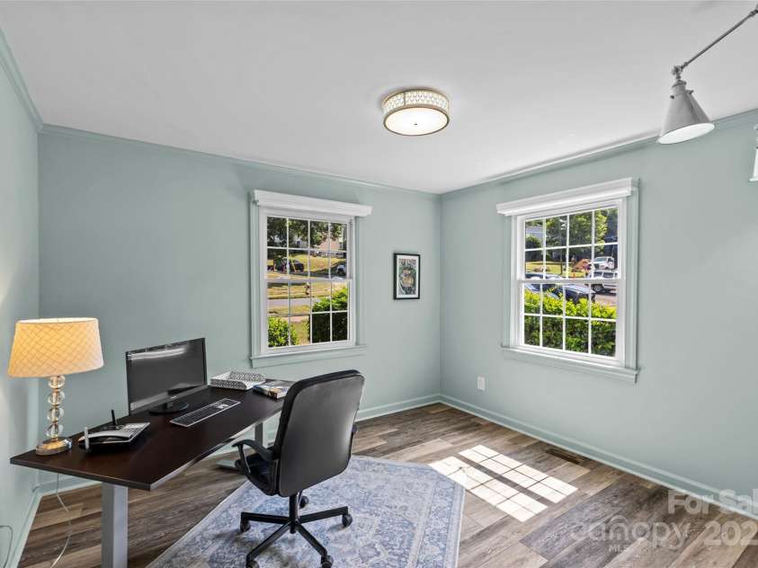301 Wakefield Drive, Charlotte, NC 28209.  MLS# CAR4285273, YatesRealty ID 31534. Bedroom #2 staged as an office