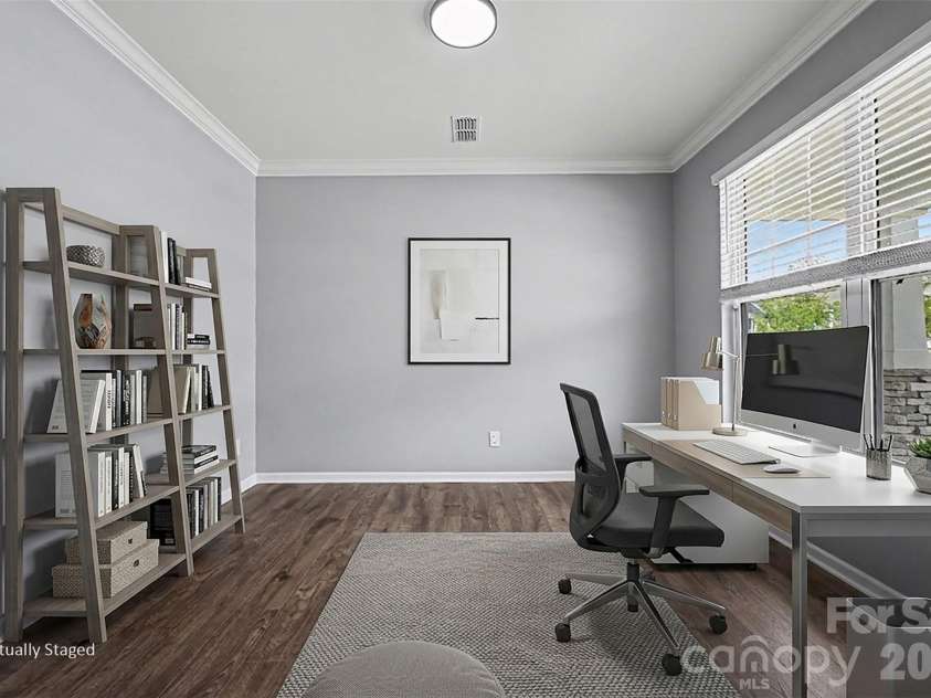 1448 Harleston Street, Indian Trail, NC 28079.  MLS# CAR4395691, YatesRealty ID 31552. Virtually staged office/flex room