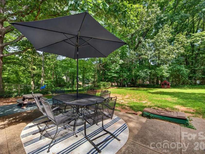 4914 Glenbrier Drive, Charlotte, NC 28212.  MLS# CAR4384998, YatesRealty ID 31554. Large shaded backyard