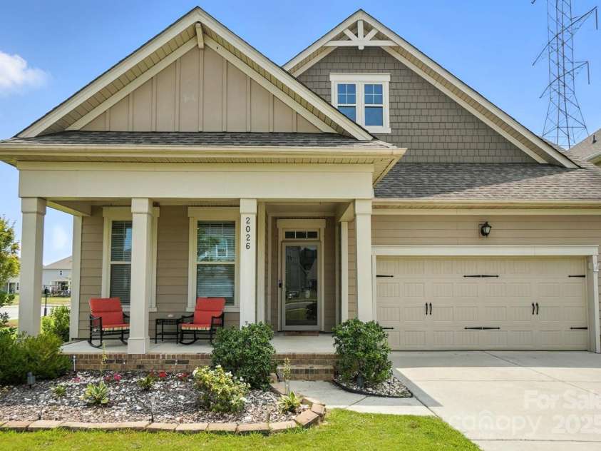 2026 Union Grove Lane, Indian Trail, NC 28079.  MLS# CAR4278119, YatesRealty ID 31555. Front of Home