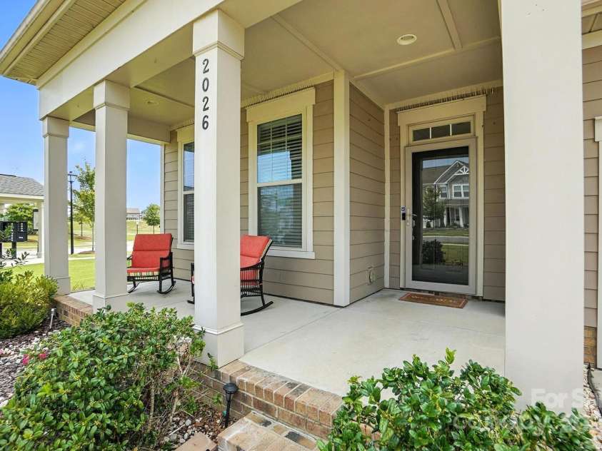 2026 Union Grove Lane, Indian Trail, NC 28079.  MLS# CAR4278119, YatesRealty ID 31555. Front Porch