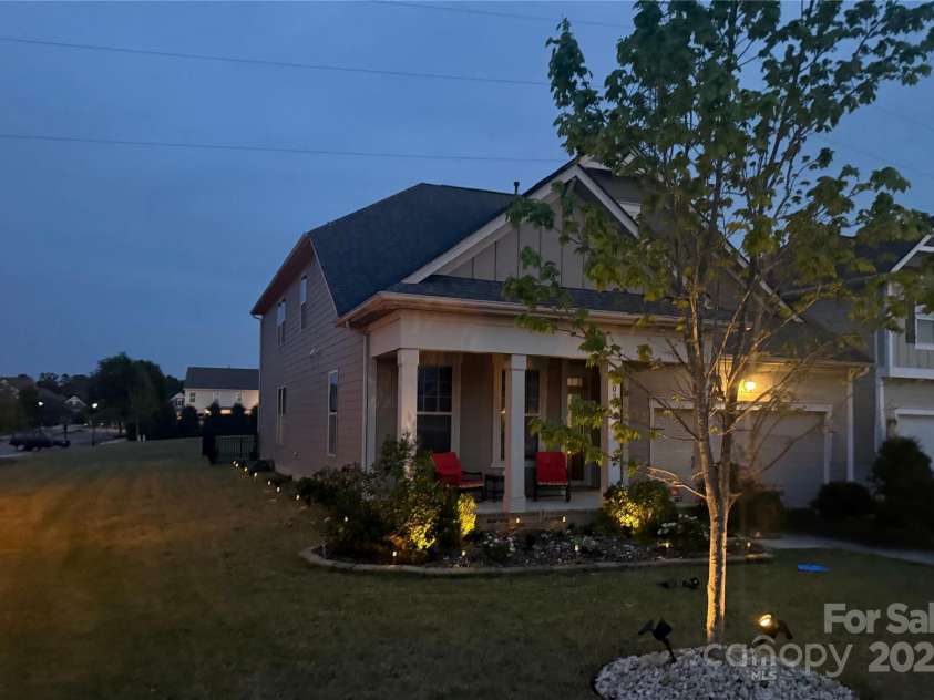 2026 Union Grove Lane, Indian Trail, NC 28079.  MLS# CAR4278119, YatesRealty ID 31555. Home at Night