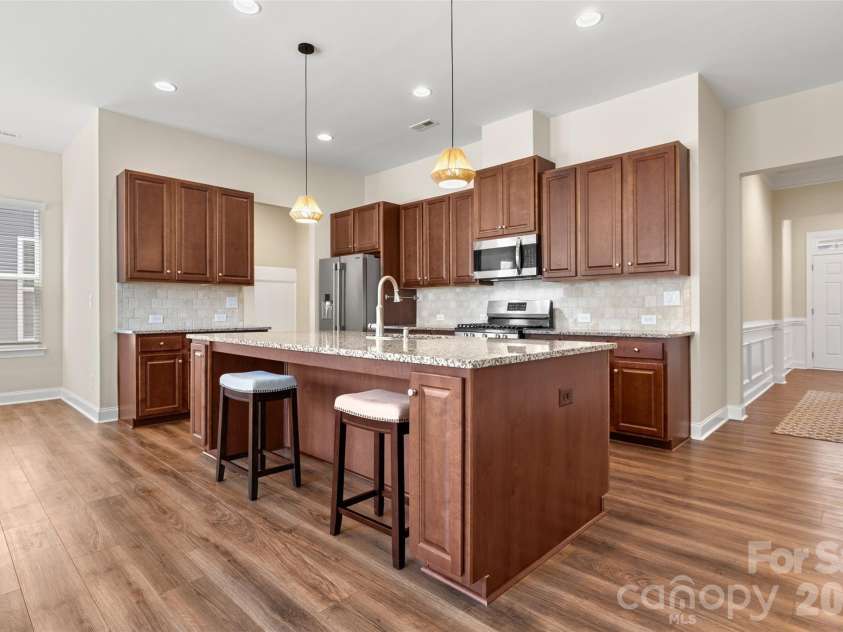 1408 Native Diver Lane, Indian Trail, NC 28079.  MLS# CAR4388995, YatesRealty ID 31587. Expansive kitchen island that you can also have barstools on!