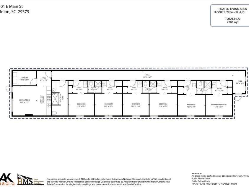 201 Main Street, Union, SC 29379.  MLS# CAR4395423, YatesRealty ID 31593. 