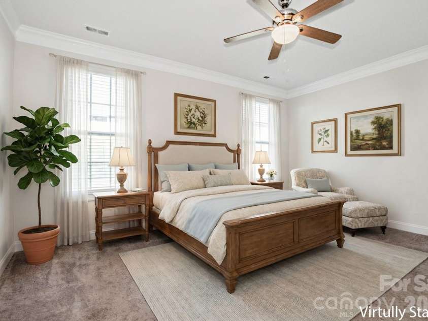122 Coddle Way, Mooresville, NC 28115.  MLS# CAR4370294, YatesRealty ID 31603. VIRTUALLY STAGED PRIMARY BEDROOM