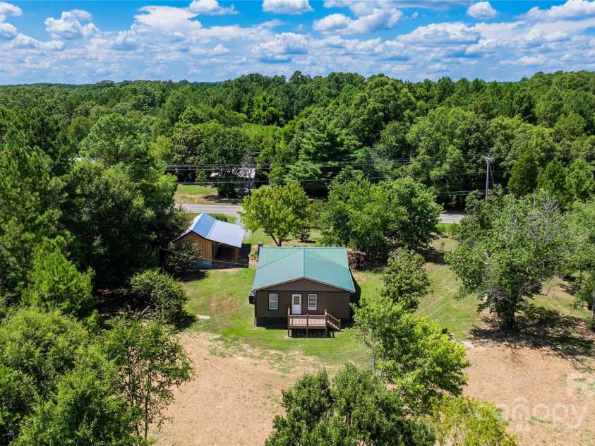 4651 Shiptontown Road, Denton, NC 27239.  MLS# CAR4286059, YatesRealty ID 31624. Aerial of back of home