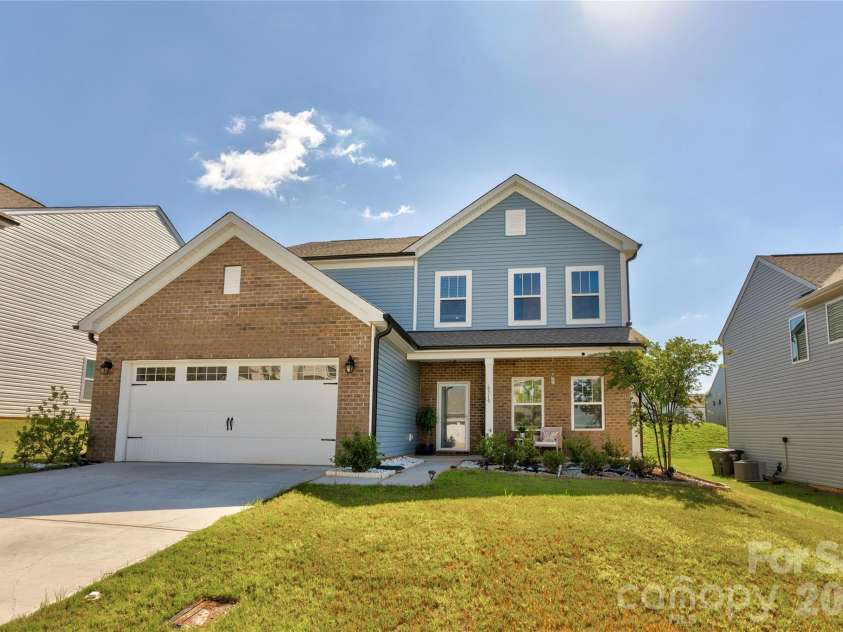 6319 Clarisse Drive, Concord, NC 28025.  MLS# CAR4393994, YatesRealty ID 31625. Front elevation 2 story