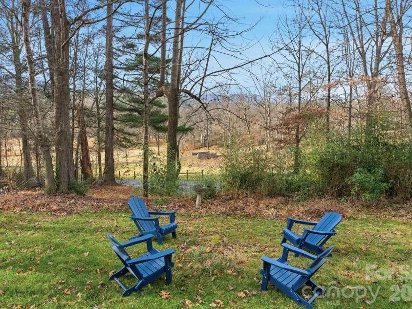 72 Lacey Lane, Hendersonville, NC 28739.  MLS# CAR4308230, YatesRealty ID 3164. Front Yard (looking west towards French Broad)