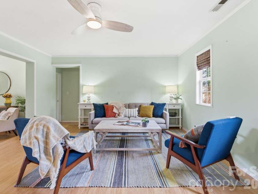 72 Lacey Lane, Hendersonville, NC 28739.  MLS# CAR4308230, YatesRealty ID 3164. Living Room (looking towards Primary Suite)