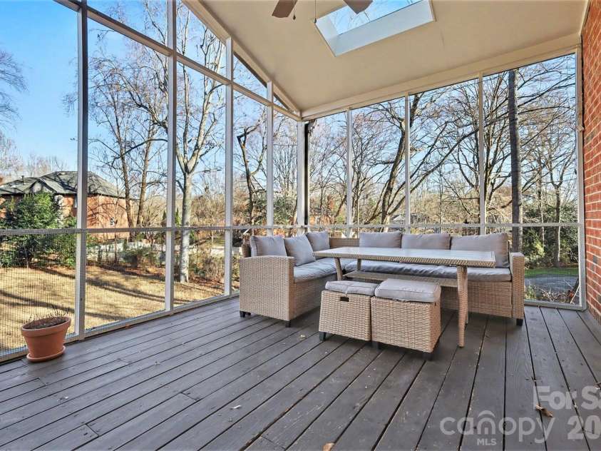 9908 Colvard Circle, Charlotte, NC 28269.  MLS# CAR4332495, YatesRealty ID 3164. Main Level Covered Deck