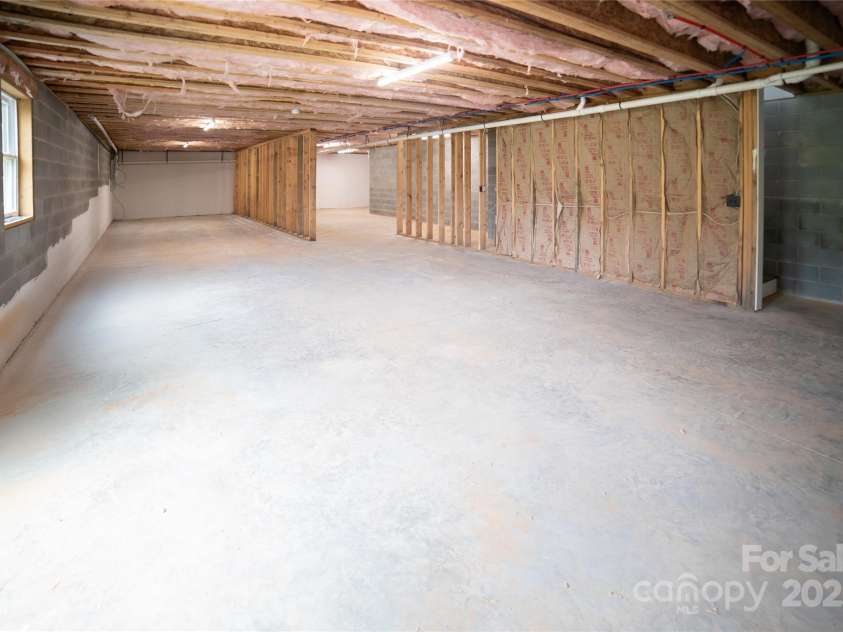 4364 Grover Place, Granite Falls, NC 28630.  MLS# CAR4263495, YatesRealty ID 31641. Large unfinished Basement