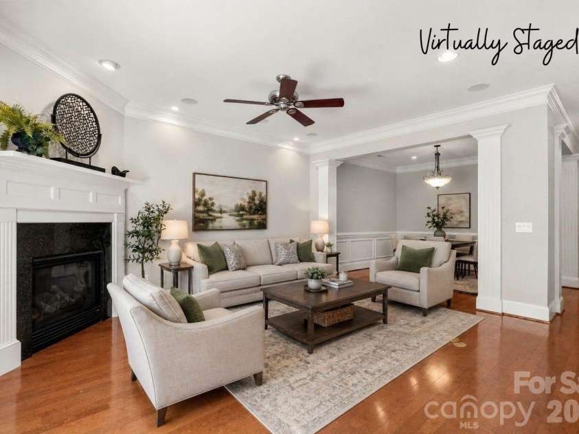 705 Congressional Lane, Fort Mill, SC 29708.  MLS# CAR4371398, YatesRealty ID 31643. Living Room - virtually staged