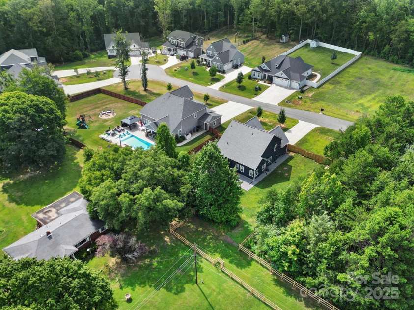 107 Collins Grove Court, Mooresville, NC 28115.  MLS# CAR4281095, YatesRealty ID 31658. Rear Aerial View