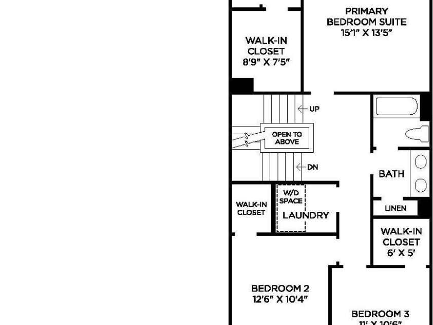 3055 Finchborough Court, Charlotte, NC 28269.  MLS# CAR4254296, YatesRealty ID 31667. Second Floor Layout