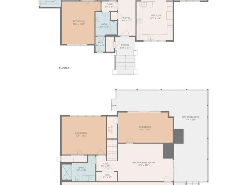 16 Hemlock Way, Highlands, NC 28741.  MLS# CAR4286772, YatesRealty ID 31668. Floor Plans (both levels)