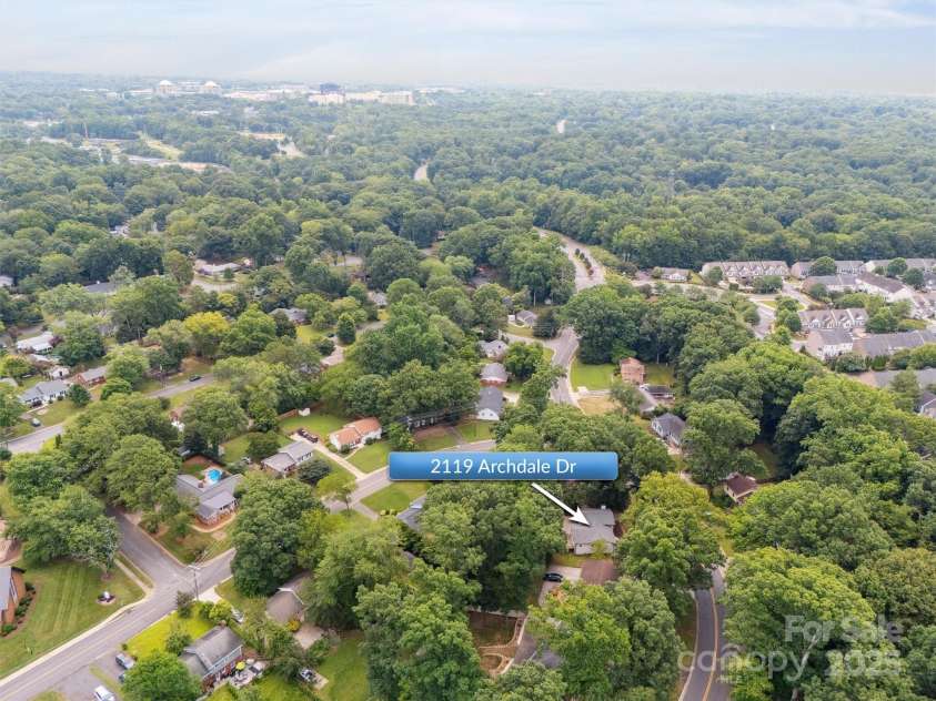 2119 Archdale Drive, Charlotte, NC 28210.  MLS# CAR4273915, YatesRealty ID 31682. 