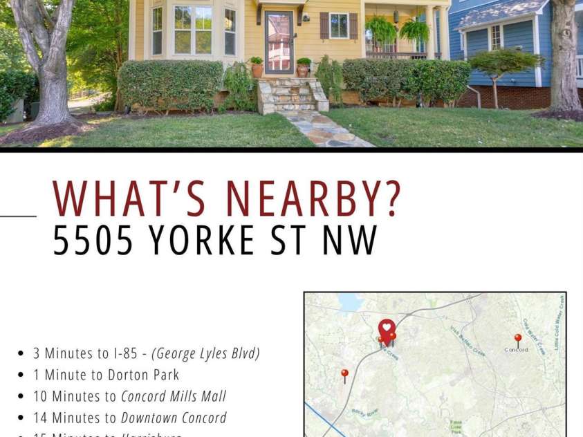5505 Yorke Street, Concord, NC 28027.  MLS# CAR4286142, YatesRealty ID 31683. 