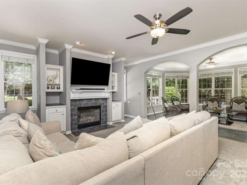 6419 Antioch Court, Matthews, NC 28104.  MLS# CAR4264351, YatesRealty ID 31684. Living Room