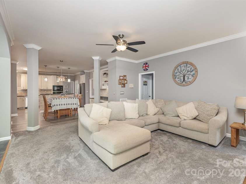 6419 Antioch Court, Matthews, NC 28104.  MLS# CAR4264351, YatesRealty ID 31684. Living Room Openplan